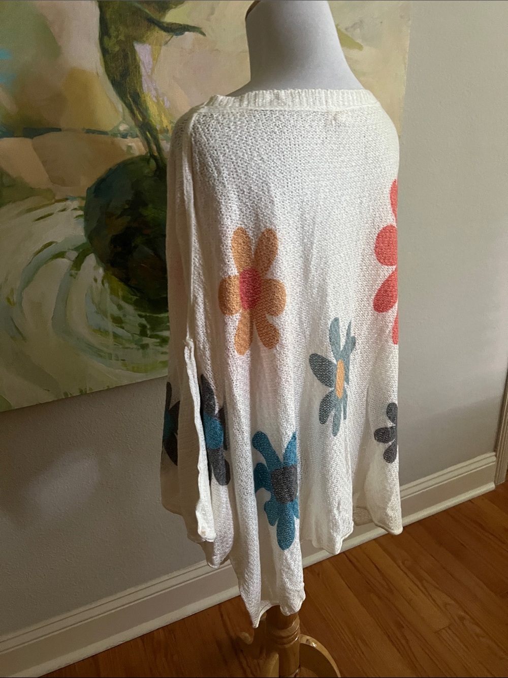 POL Groovy For You V-Neck Flower Print Top In Ivory large - Picture 11 of 16